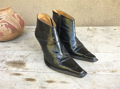 ladies italian leather ankle boots.